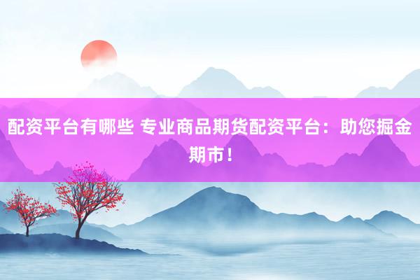 配资平台有哪些 专业商品期货配资平台：助您掘金期市！