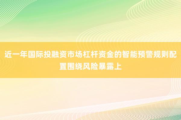 近一年国际投融资市场杠杆资金的智能预警规则配置围绕风险暴露上