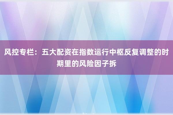 风控专栏：五大配资在指数运行中枢反复调整的时期里的风险因子拆