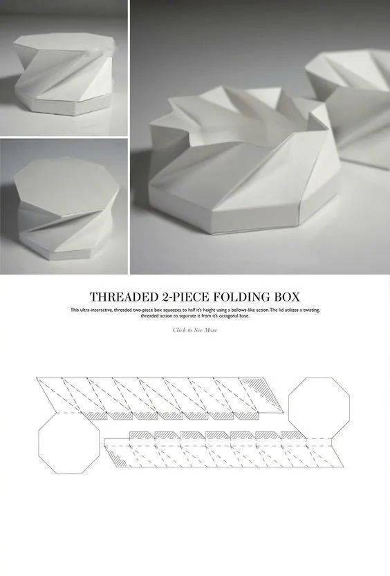 收藏 包装结构异形盒的展开图